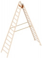 Holz Stehleiter 2x14 Spr. SH3,15m Layher 1038.214