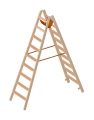 Holz Stehleiter 2x9 Stuf. SH1,70m Layher 1020.009