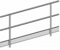 Doppelgeländer 2,00m f. Alu-Steg 600 Layher 1332.200