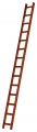 Alu Dachleiter ziegelrot 1x14 Spr. L3,90m Hymer 409614