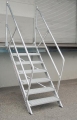 Alu-Treppe 4 - 18 Stufen mit 45° Neigung GST