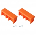 1 Paar Kopfstopfen 77x25mm orange Monto Krause 211217